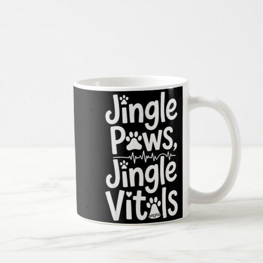 Jingle Paws Jingle Vitals Funny Vet Nurse Xmas Koffiemok (Rechts)