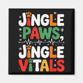 Jingle Paws Jingle Vitals Funny Vet Nurse Xmas  Magneet (Voorkant)