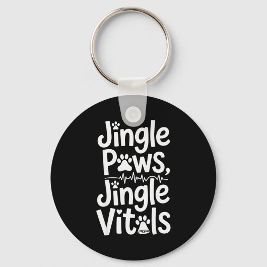 Jingle Paws Jingle Vitals Funny Vet Nurse Xmas  Sleutelhanger (Voorkant)