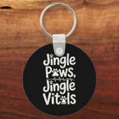 Jingle Paws Jingle Vitals Funny Vet Nurse Xmas  Sleutelhanger (Voorkant)