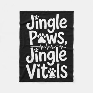 Jingle Paws Jingle Vitals Grappige Verpleegster Di Fleece Deken