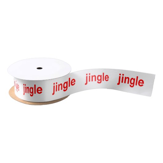Jingle Red Satijnen Lint (Spoel)