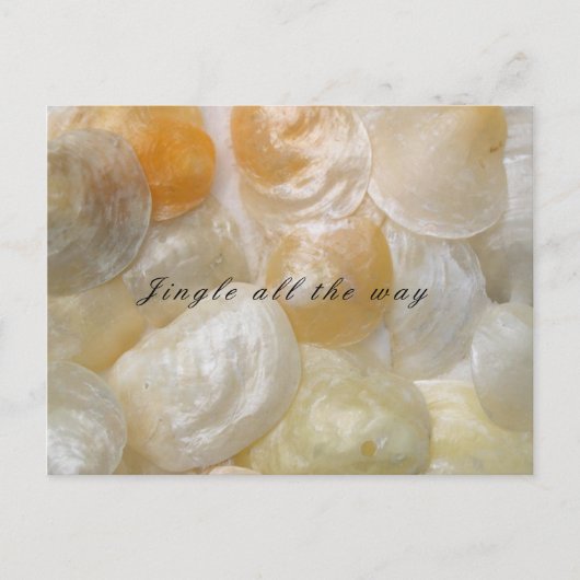 Jingle Shells Beach Briefkaart met kerstcadeaus (Voorkant)