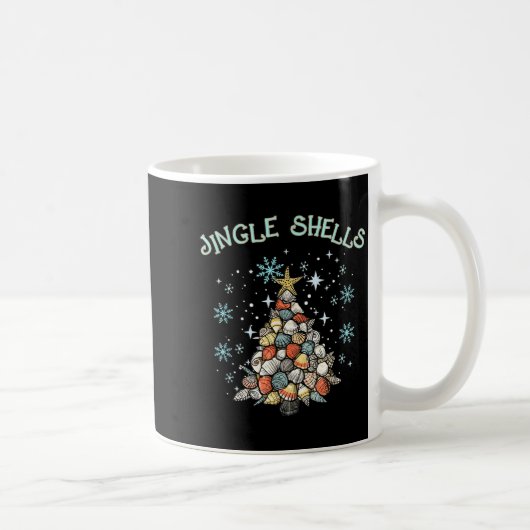 Jingle Shells Christmas Tree Snowflakes Celebratio Koffiemok (Rechts)