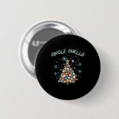 Jingle Shells Christmas Tree Snowflakes Celebratio Ronde Button 5,7 Cm (Voorkant /achterkant)