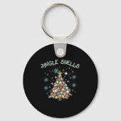 Jingle Shells Christmas Tree Snowflakes Celebratio Sleutelhanger (Voorkant)