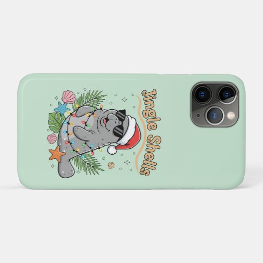 Jingle Shells Tropical Santa Manatee Christmas Case-Mate iPhone Case (Achterkant (horizontaal))