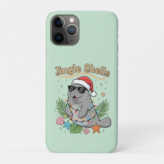 Jingle Shells Tropical Santa Manatee Christmas Case-Mate iPhone Case (Achterkant)
