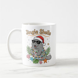 Jingle Shells Tropical Santa Manatee Christmas Koffiemok