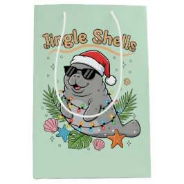 Jingle Shells Tropical Santa Manatee Christmas Medium Cadeauzakje