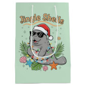 Jingle Shells Tropical Santa Manatee Christmas Medium Cadeauzakje (Achterkant)