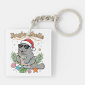 Jingle Shells Tropical Santa Manatee Christmas Sleutelhanger (Achterkant)