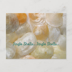 Jingle Shells Tropisch kerstsongbericht Briefkaart