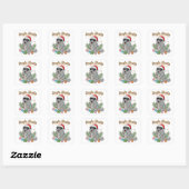 Jingle Shells Tropische Kerstman Zeekoe Kerstmis Vierkante Sticker (Vel)