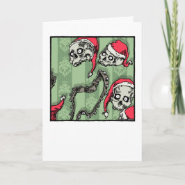 Jingle Skulls - Blanco Binnen Pop Goth Feestdagen Kaart