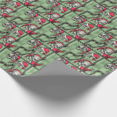 Jingle Skulls - Pop Gothic Holiday Cadeaupapier (Hoek)