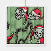 Jingle Skulls - Pop Gothic Holiday Keramisch Ornament (Achterkant)
