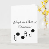 Jingle the Bells of Christmas Holiday Joy Kaart (Gele Bloem)