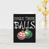 Jingle These Raunchy Mannen tijdens de kerstdagen Kaart (Gele Bloem)