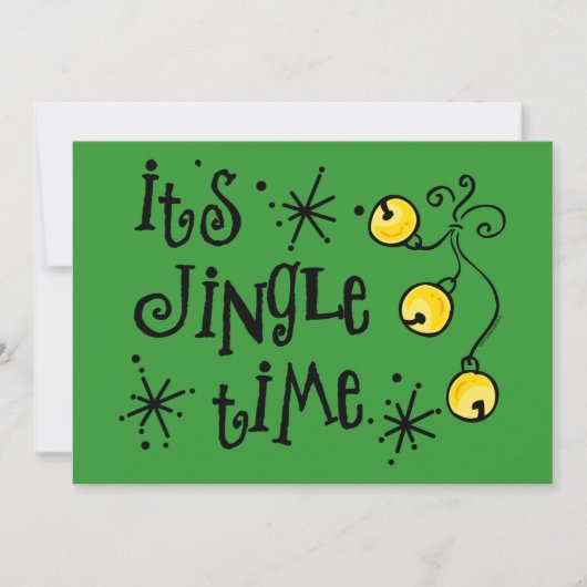 Jingle Time Custom Holiday Uitnodiging (Voorkant)