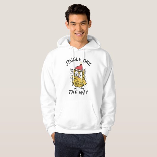 Jingle Uil de manier Grappige Santa Uil Hoodie (Voorkant volledig)