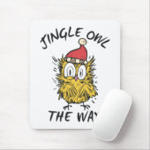 Jingle Uil de manier Grappige Santa Uil Muismat (Met muis)