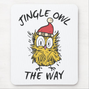 Jingle Uil de manier Grappige Santa Uil Muismat