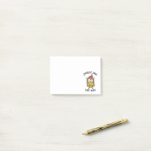 Jingle Uil de manier Grappige Santa Uil Post-it® Notes (Op bureau)