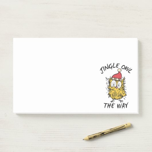 Jingle Uil de manier Grappige Santa Uil Post-it® Notes (Op bureau)