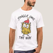 Jingle Uil de manier Grappige Santa Uil T-shirt (Voorkant)