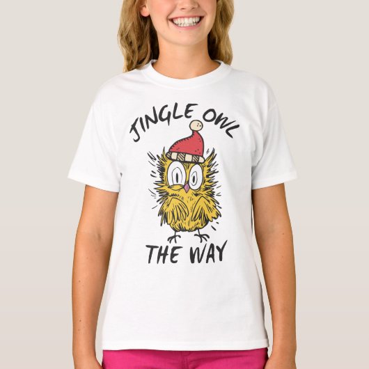 Jingle Uil de manier Grappige Santa Uil T-shirt (Voorkant)
