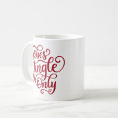 Jingle Vibes Only Festive Christmas Mug Koffiemok (Voorkant links)