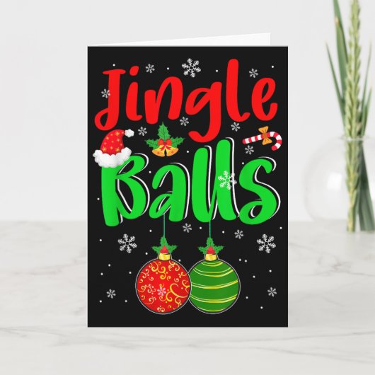 Jingle Xmas Funny Joke Costume Men Adult Couple  Kaart (Voorkant)
