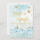 Jingle'n MIngle Winter Scene Party nodigt uit Kaart (Voorkant)