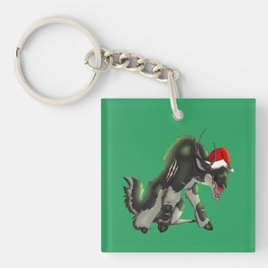 Jinglin' My Last Nerve Dark Fantasy Reindeer Sleutelhanger (Voorkant)