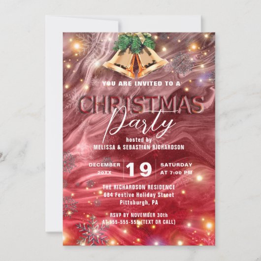 Jingling Bells Rode Winter Wonderland Kerstmis Kaart (Voorkant)