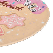 Jingling Gingerbread Bewerkbare Glas Snijplank (Hoek)