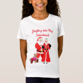 Jingling in grote zusterschap- Little Sis Santa T-shirt (Voorkant)