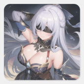 Jingliu HSR Vierkante Sticker (Voorkant)