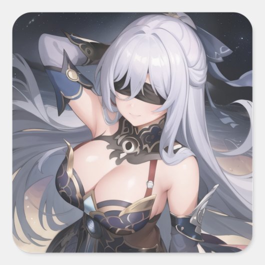 Jingliu HSR Vierkante Sticker (Voorkant)