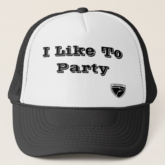 Jingoed, ik hou van feest trucker pet (Voorkant)