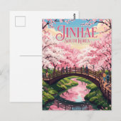 Jinhae District Zuid-Korea Briefkaart (Voorkant / Achterkant)