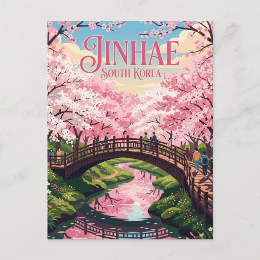 Jinhae District Zuid-Korea Briefkaart (Voorkant)