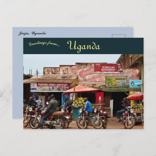 Jinja Uganda Briefkaart (Voorkant / Achterkant)