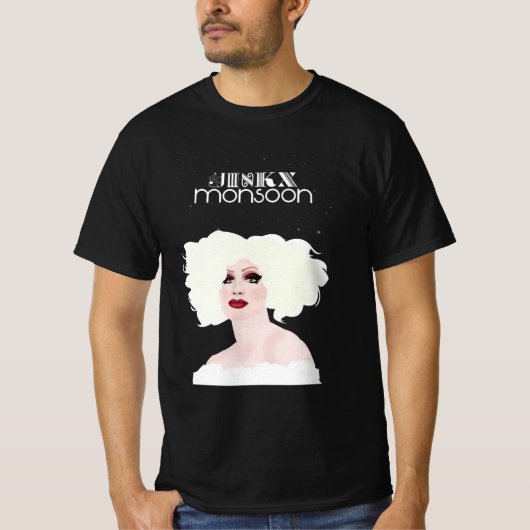 Jinkx-moesson zwart-wit t-shirt (Voorkant)