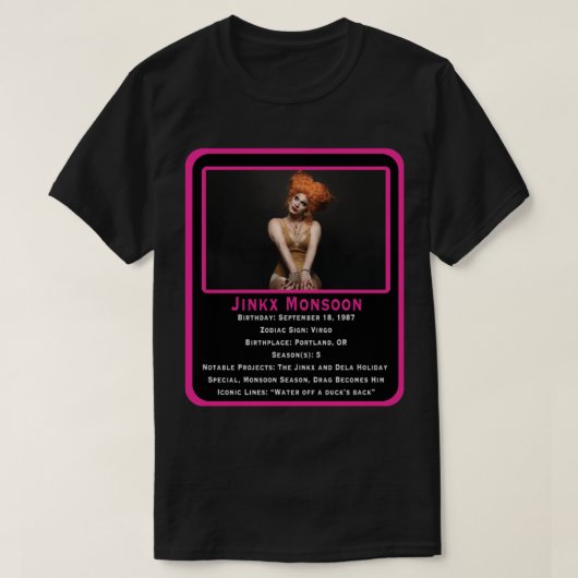 Jinkx Monsoon Trading Kaart T-shirt (Design voorkant)