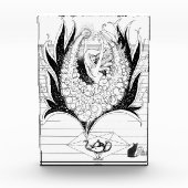 Jinn Lijn Illustratie Acryl Blok (Voorkant)