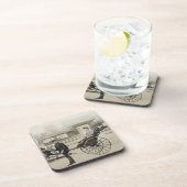 "Jinrikisha" voor een tempel, c.1880 (hand co Bier Onderzetter (Rechterzijde)