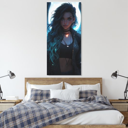 Jinx als een engel canvas afdruk (Insitu (Slaapkamer))
