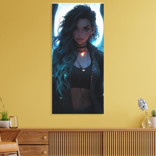 Jinx als een engel canvas afdruk (Insitu (Woonkamer))